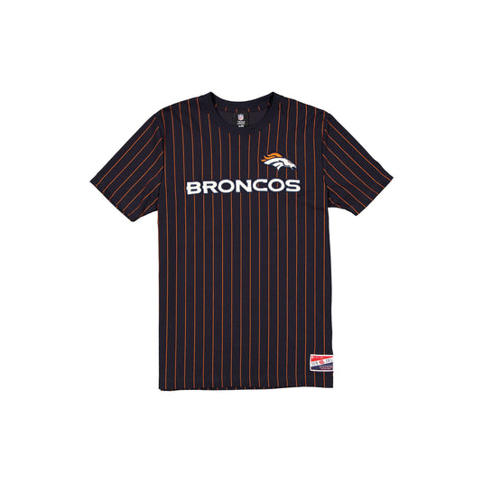 Denver Broncos Throwback Retro Pinstripe T-Shirt - New Era Cap