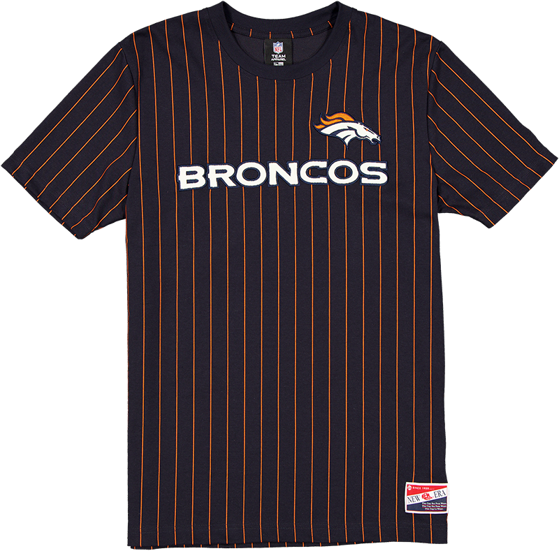 Denver Broncos Throwback Retro Pinstripe T-Shirt