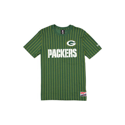 Green Bay Packers Throwback Retro Pinstripe T-Shirt - New Era Cap