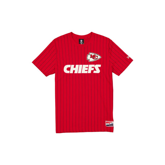 Kansas City Chiefs Throwback Retro Pinstripe T-Shirt - New Era Cap