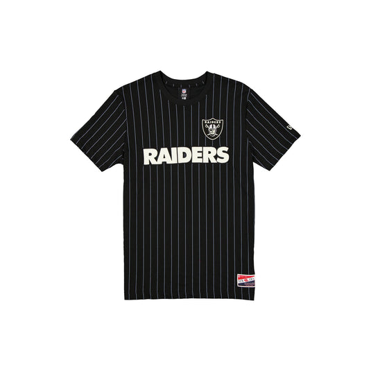 Las Vegas Raiders Throwback Retro Pinstripe T-Shirt - New Era Cap