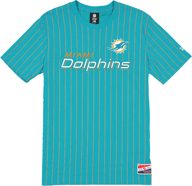 Miami Dolphins Throwback Retro Pinstripe T-Shirt