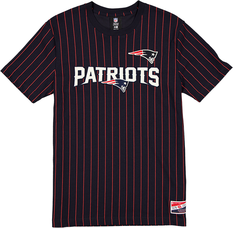 New England Patriots Throwback Retro Pinstripe T-Shirt