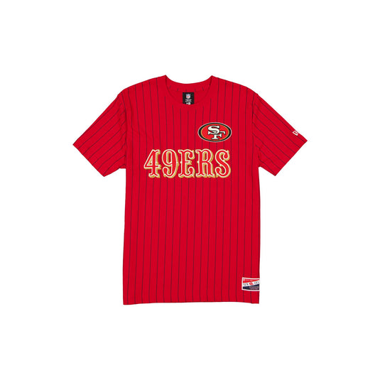 San Francisco 49ers Throwback Retro Pinstripe T-Shirt - New Era Cap