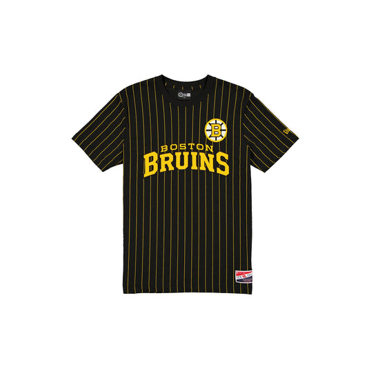 Boston Bruins Throwback Retro Pinstripe T-Shirt - New Era Cap