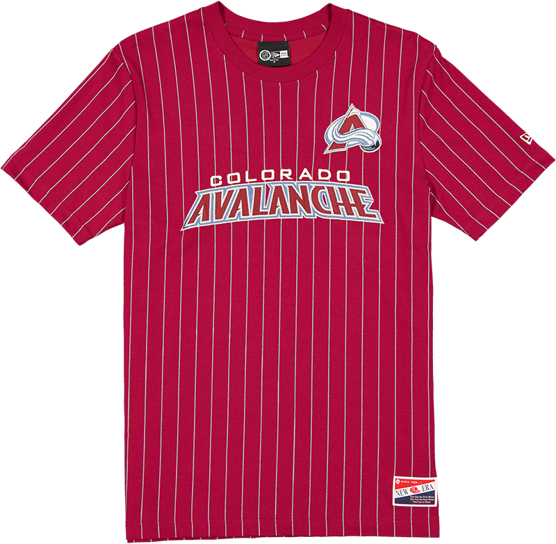 Colorado Avalanche Throwback Retro Pinstripe T-Shirt