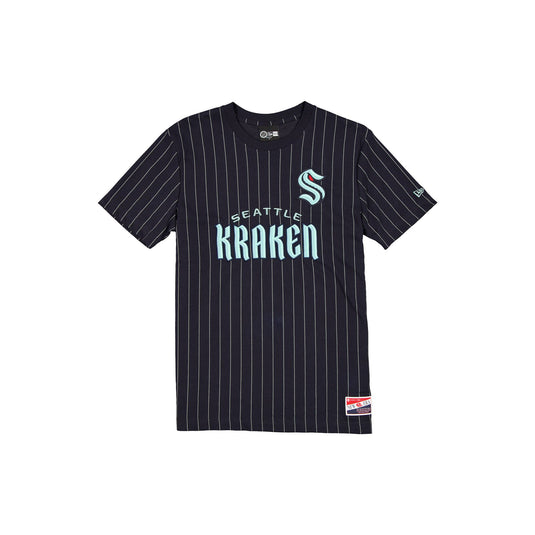 Seattle Kraken Throwback Retro Pinstripe T-Shirt - New Era Cap