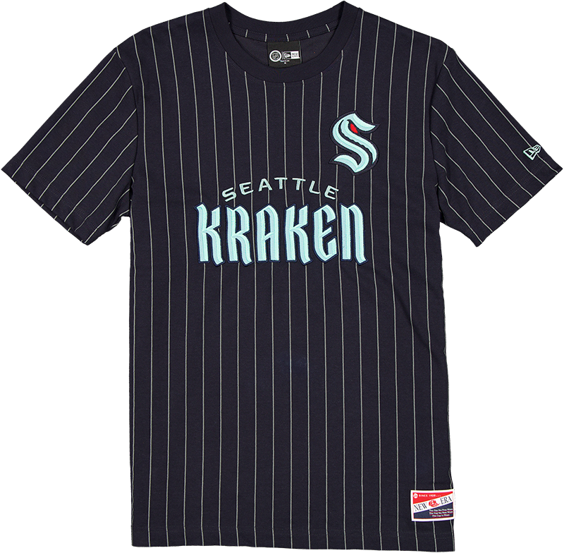 Seattle Kraken Throwback Retro Pinstripe T-Shirt