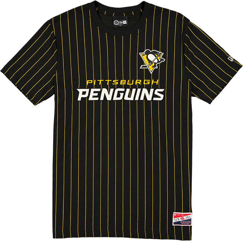 Pittsburgh Penguins Throwback Retro Pinstripe T-Shirt