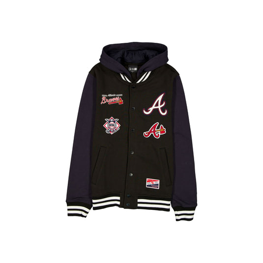 Atlanta Braves Throwback Black Jacket - New Era Cap