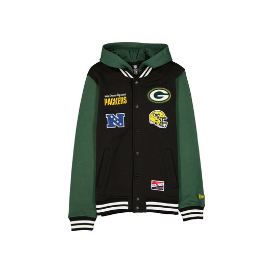 Green Bay Packers Throwback Black Jacket - New Era Cap
