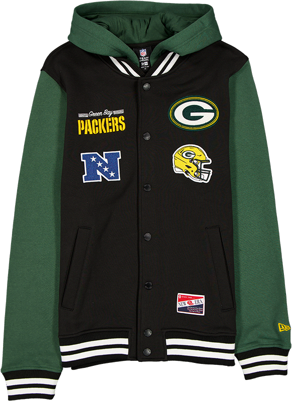 Green Bay Packers Throwback Black Jacket