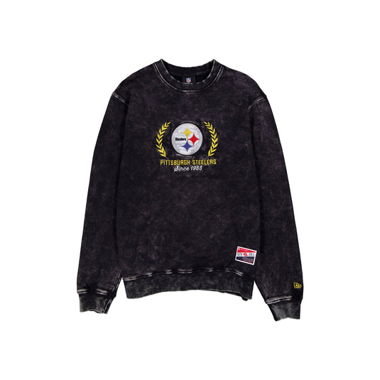 Pittsburgh Steelers Throwback Washed Crewneck - New Era Cap