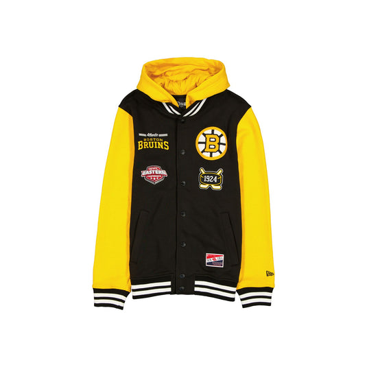 Boston Bruins Throwback Black Jacket - New Era Cap