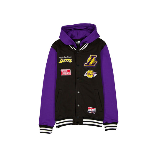 Los Angeles Lakers Throwback Black Jacket - New Era Cap