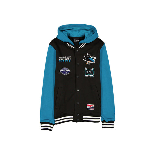 San Jose Sharks Throwback Black Jacket - New Era Cap