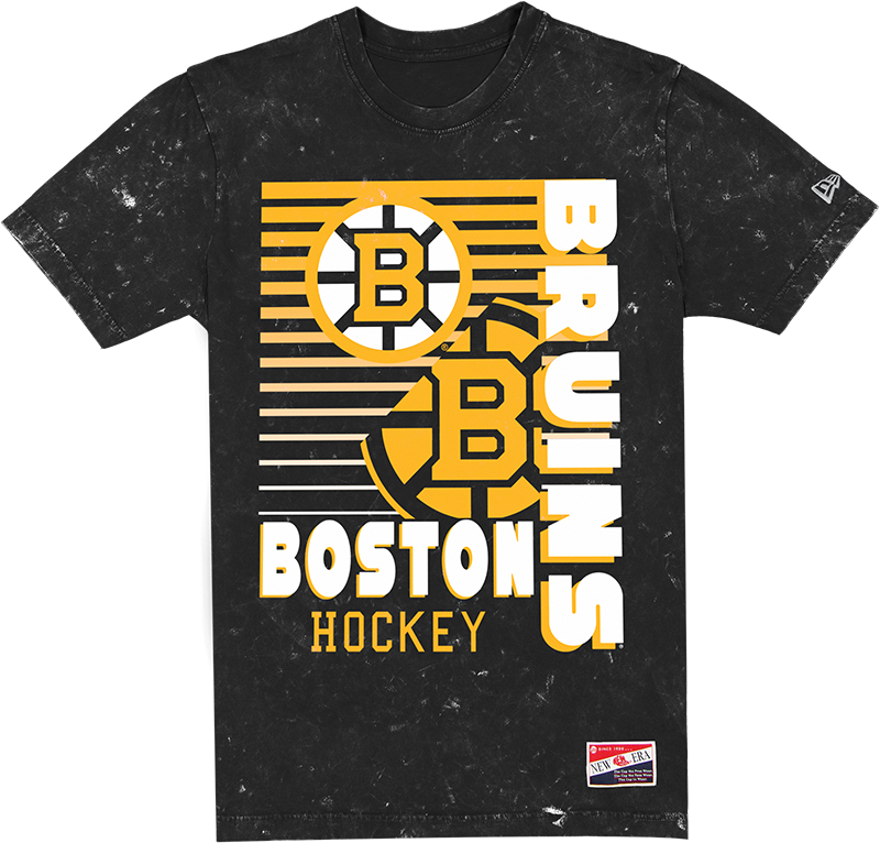Boston Bruins Throwback Washed Black T-Shirt