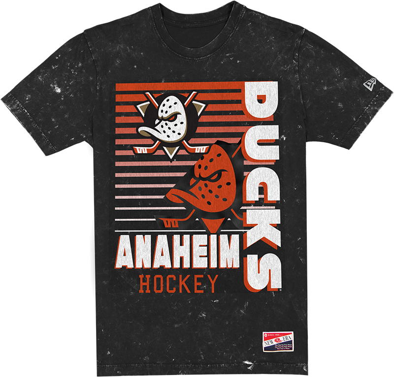 Anaheim Ducks Throwback Washed Black T-Shirt