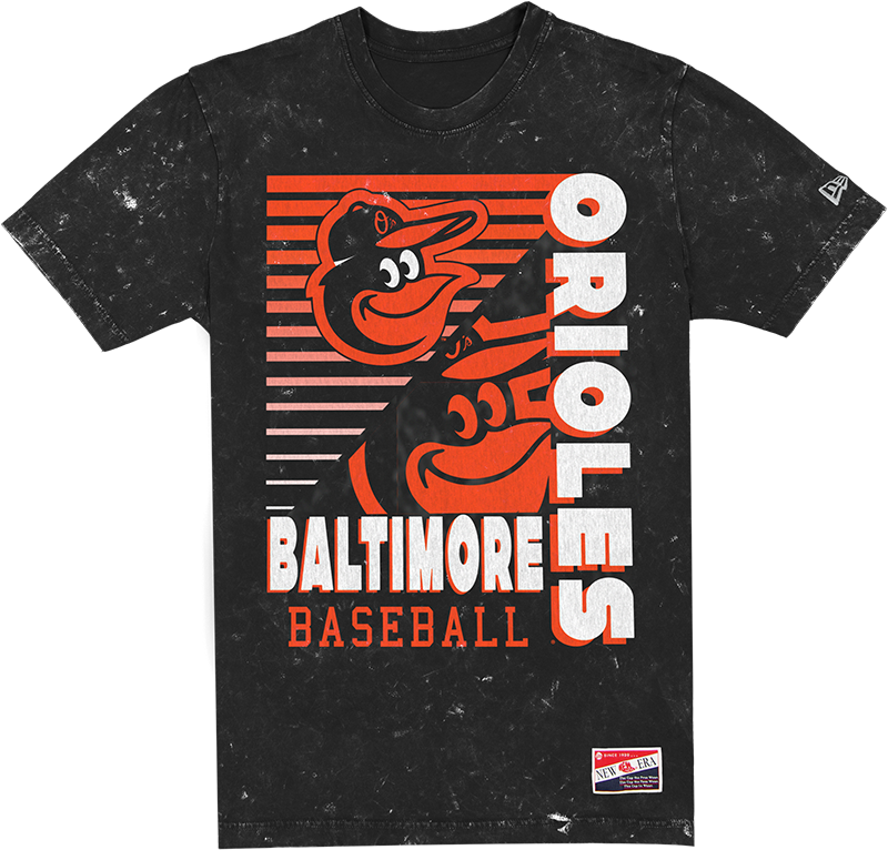 Baltimore Orioles Throwback Washed Black T-Shirt