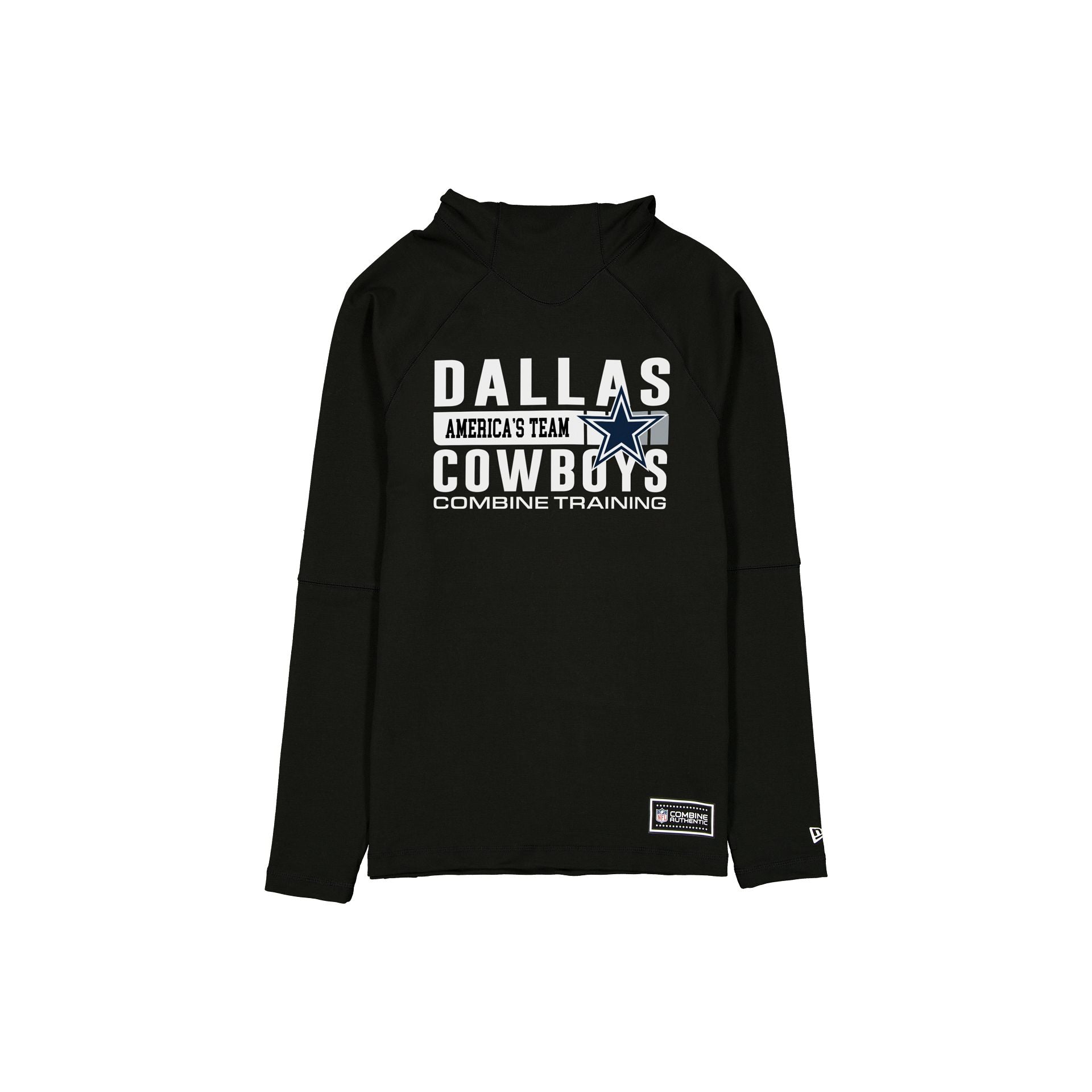 COWBOYS 25周年記念 ウォームアップウェア ラグビー ノースリーブ Dallas Cowboys 2025 Functional Fandom Black Balaclava Hoodie – New