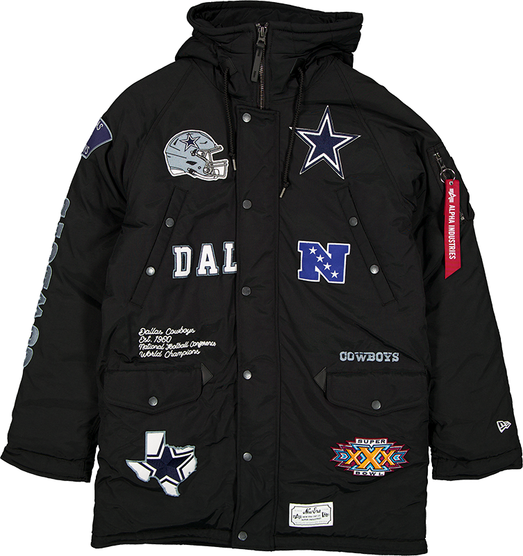 Alpha Industries x Dallas Cowboys Black N-3B Parka Jacket