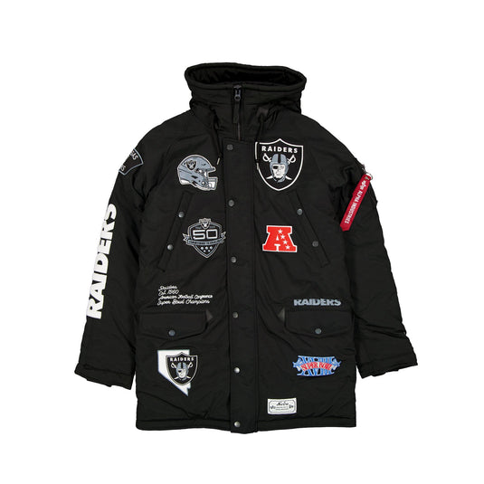 Alpha Industries x Las Vegas Raiders Black N-3B Parka Jacket - New Era Cap