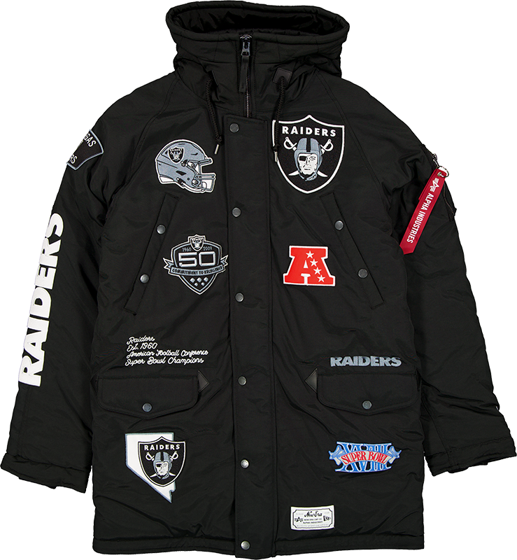 Alpha Industries x Las Vegas Raiders Black N-3B Parka Jacket