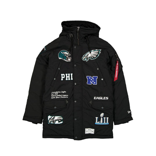 Alpha Industries x Philadelphia Eagles Black N-3B Parka Jacket - New Era Cap