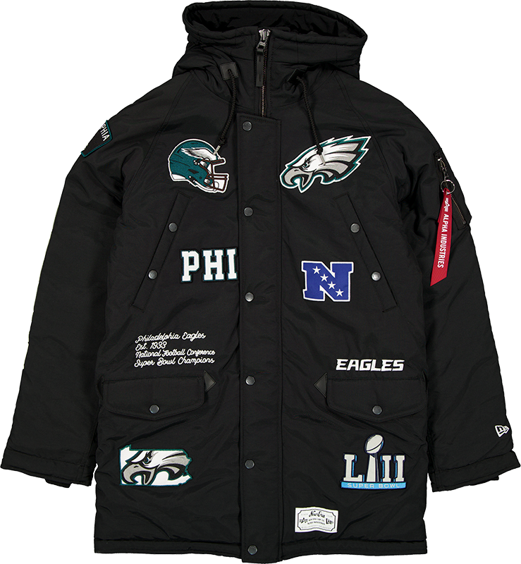 Alpha Industries x Philadelphia Eagles Black N-3B Parka Jacket