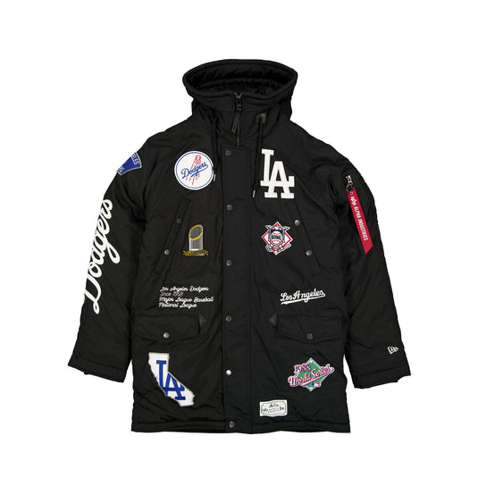 Alpha Industries x Los Angeles Dodgers Black N-3B Parka Jacket - New Era Cap
