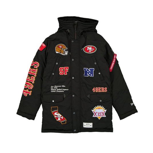 Alpha Industries x San Francisco 49ers Black N-3B Parka Jacket - New Era Cap