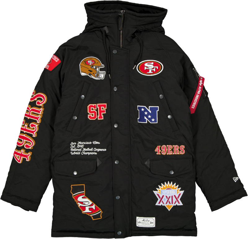 Alpha Industries x San Francisco 49ers Black N-3B Parka Jacket