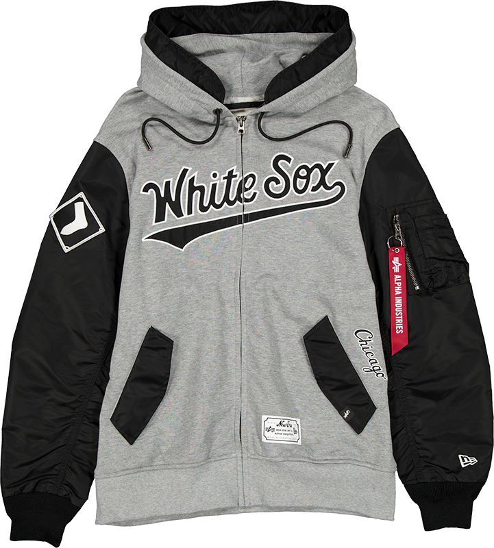 Alpha Industries x Chicago White Sox Gray MA-1 Full Zip Fleece Jacket