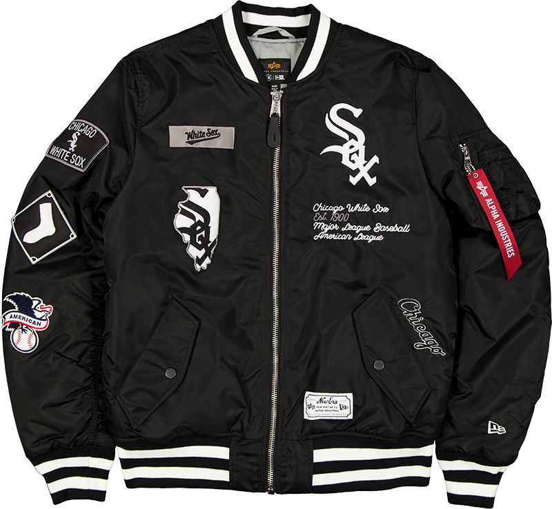 Alpha Industries x Chicago White Sox Black MA-1 Bomber Jacket