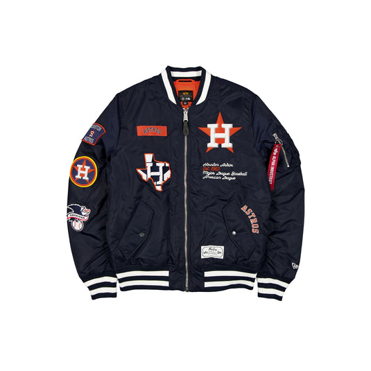 Alpha Industries x Houston Astros Navy MA-1 Bomber Jacket - New Era Cap