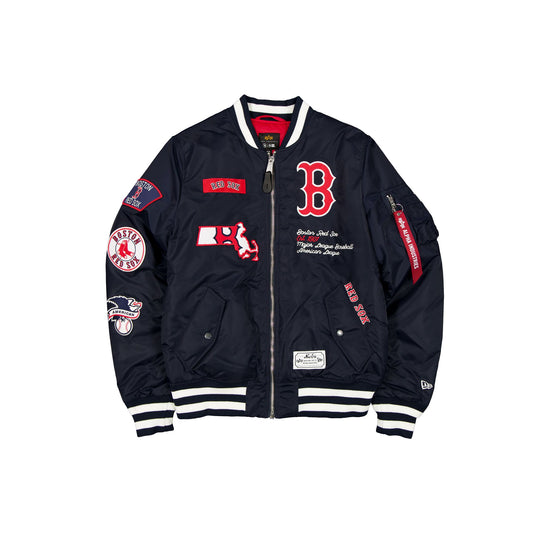 Alpha Industries x Boston Red Sox Navy MA-1 Bomber Jacket - New Era Cap
