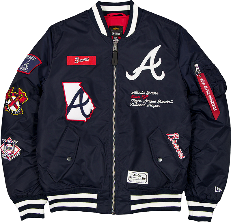 Alpha Industries x Atlanta Braves Navy MA-1 Bomber Jacket