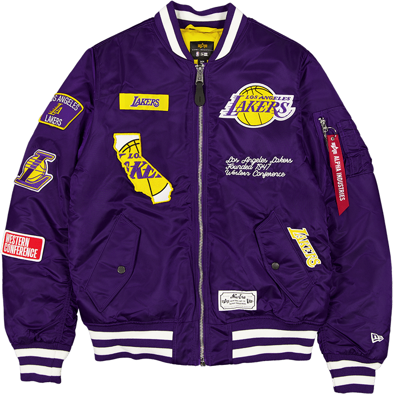 Alpha Industries x Los Angeles Lakers Purple MA-1 Bomber Jacket