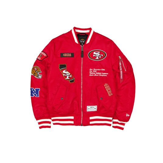 Alpha Industries x San Francisco 49ers Red MA-1 Bomber Jacket - New Era Cap
