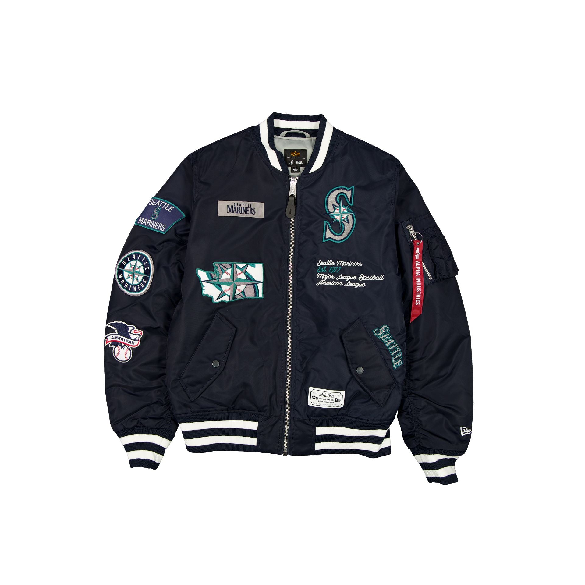 Alpha Industries x Seattle Mariners Navy MA-1 Bomber Jacket – New
