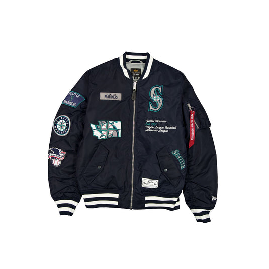 Alpha Industries x Seattle Mariners Navy MA-1 Bomber Jacket - New Era Cap