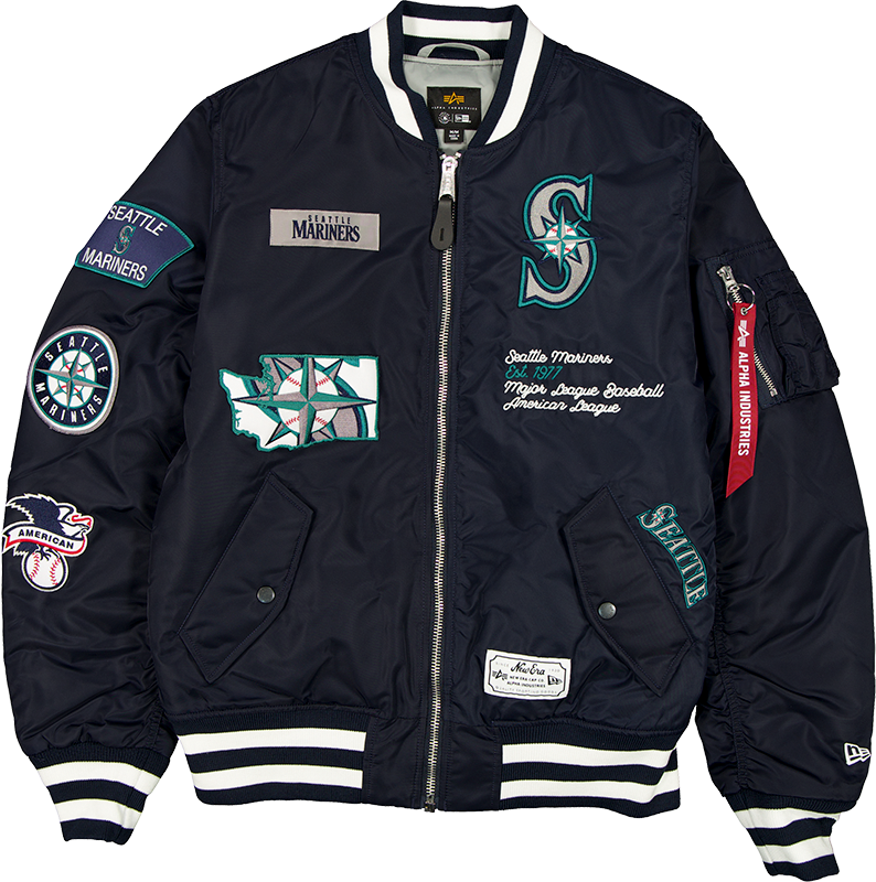 Alpha Industries x Seattle Mariners Navy MA-1 Bomber Jacket
