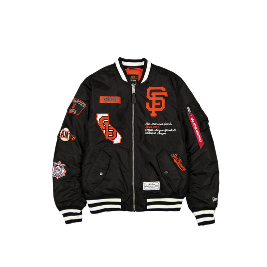 Alpha Industries x San Francisco Giants Black MA-1 Bomber Jacket - New Era Cap