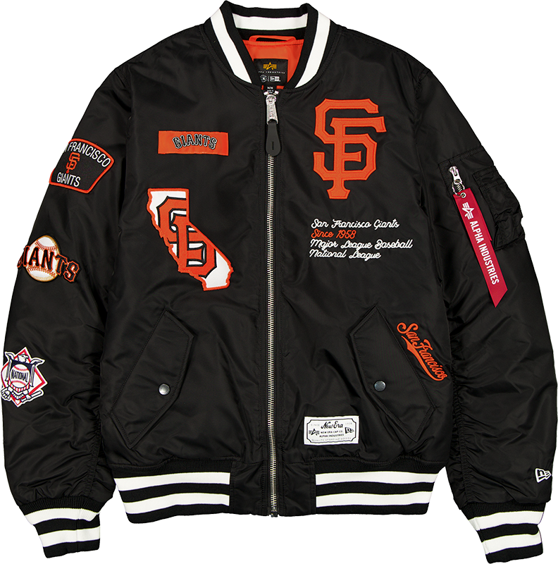 Alpha Industries x San Francisco Giants Black MA-1 Bomber Jacket