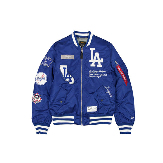 Alpha Industries x Los Angeles Dodgers Blue MA-1 Bomber Jacket - New Era Cap