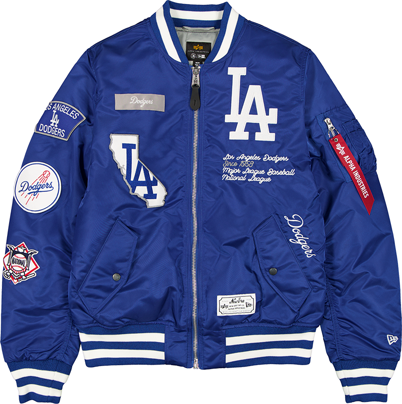 Alpha Industries x Los Angeles Dodgers Blue MA-1 Bomber Jacket