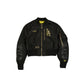 Alpha Industries x Los Angeles Dodgers Black and Gold Women's Cropped L-2B Bomber Jacket