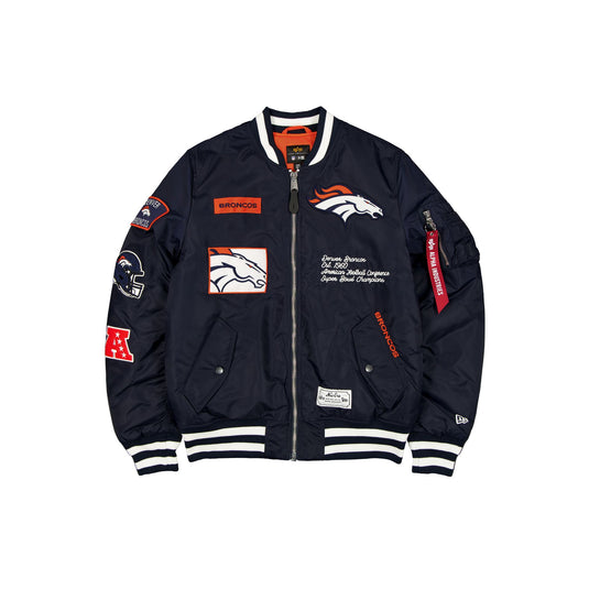 Alpha Industries x Denver Broncos Navy MA-1 Bomber Jacket - New Era Cap