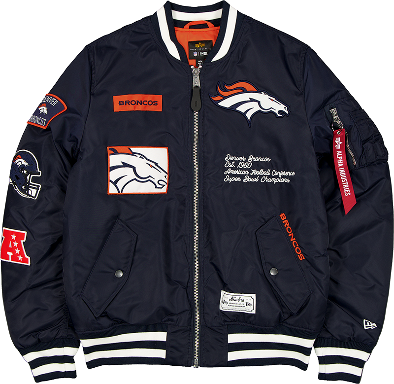 Alpha Industries x Denver Broncos Navy MA-1 Bomber Jacket