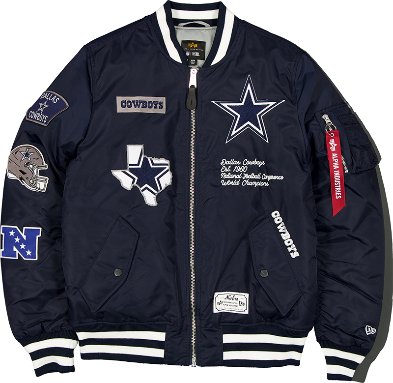 Alpha Industries x Dallas Cowboys Navy MA-1 Bomber Jacket